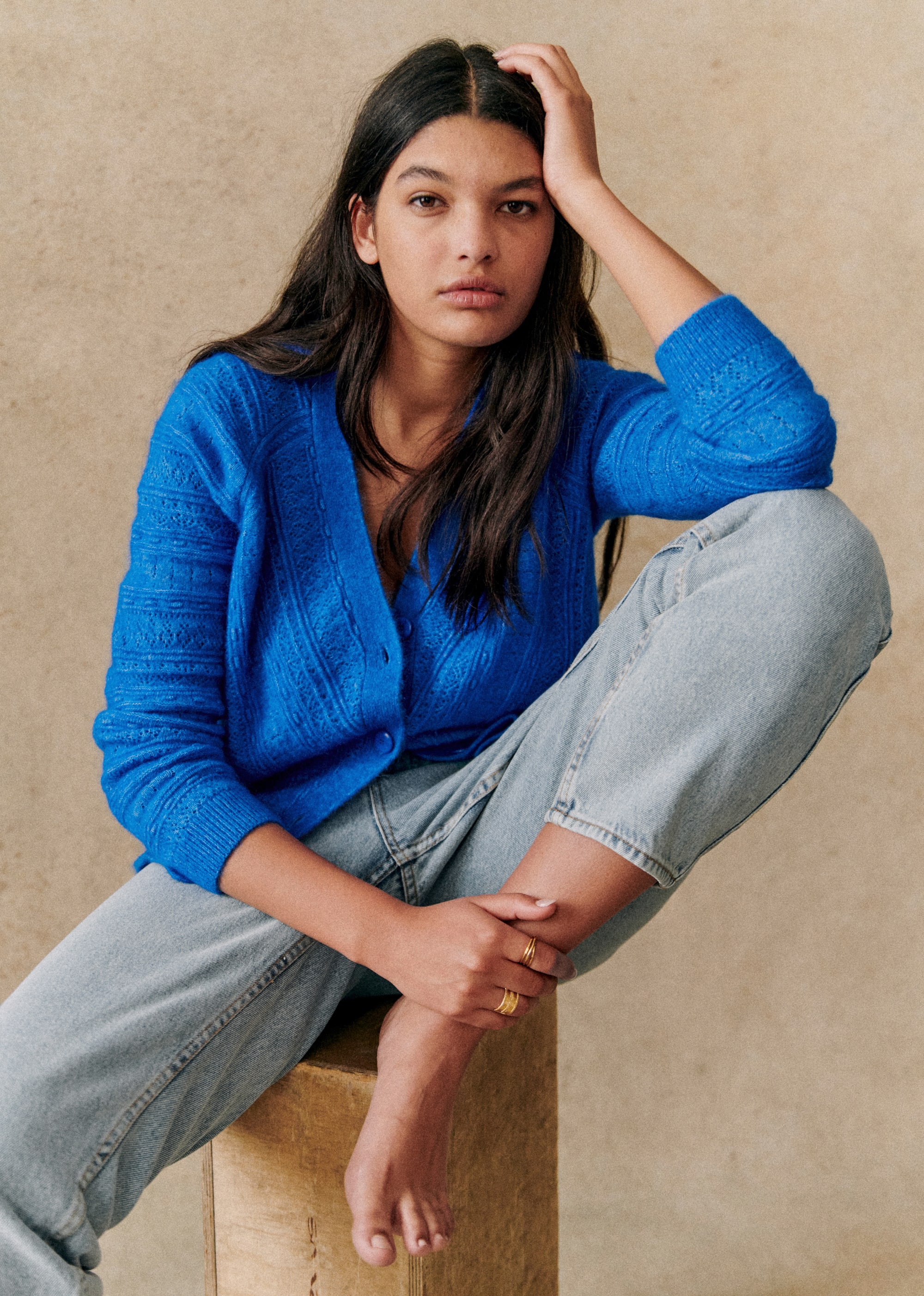 Gilet Eya - Bleu Vif - E-SHOP/MAILLE 5905441