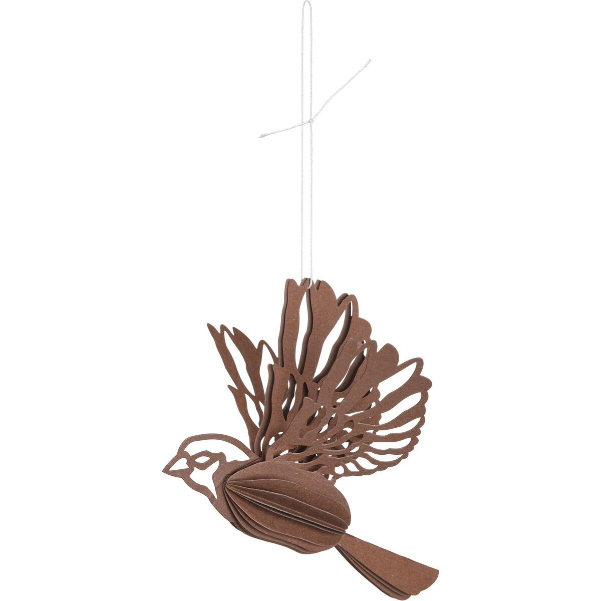 Paper Bird ornament 2-pack, coffee