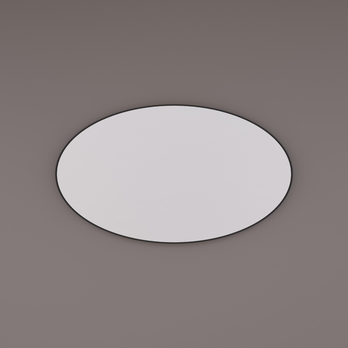 Hipp Design 8500 ovale spiegel matzwart 100x60cm