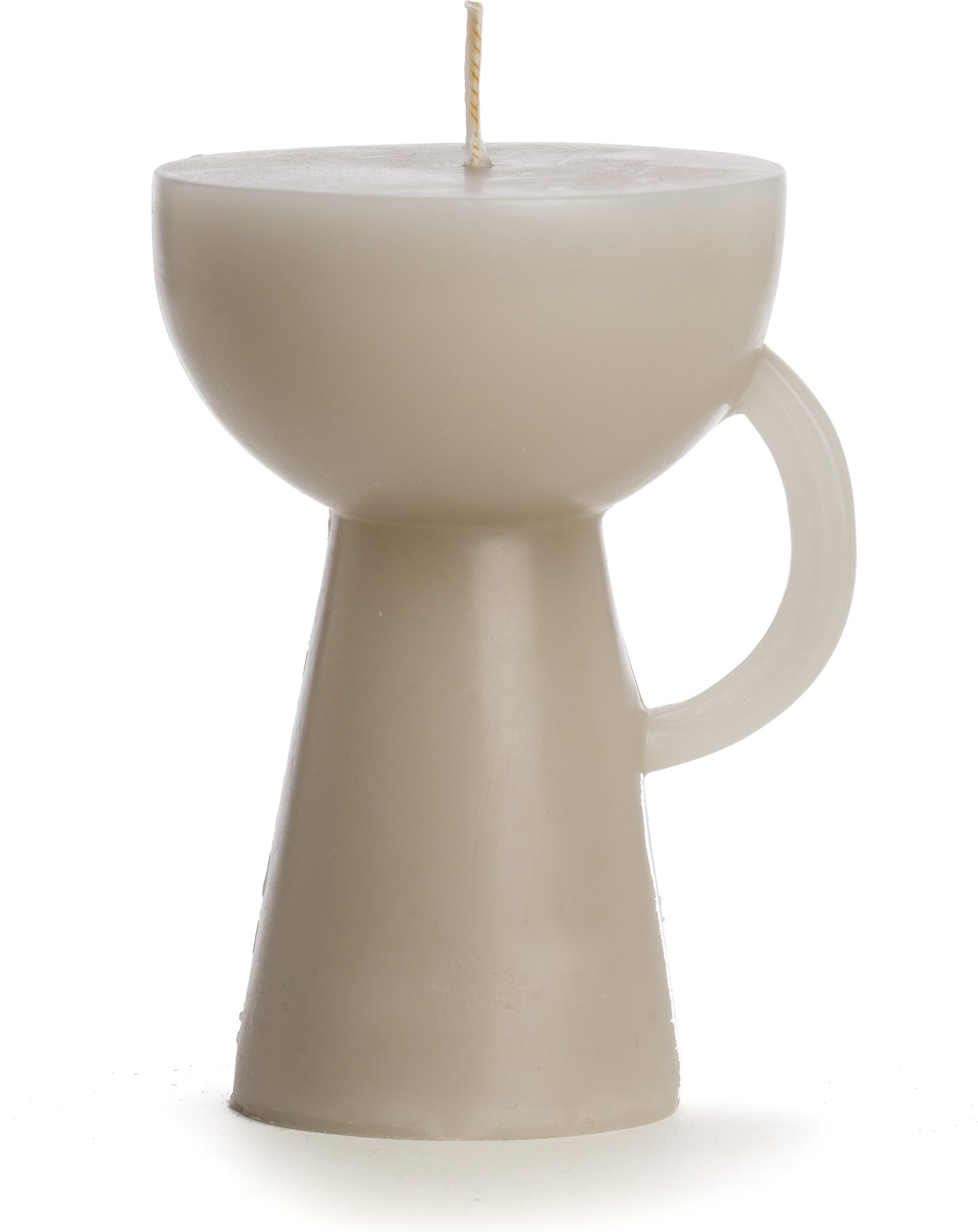 Rustik Lys stompkaars Cup taupe 20 uur D 9 H 11 cm