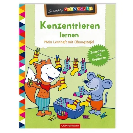 Coppenrath Lernerfolg Vorschule Konzentrieren lernen Mein Lernheft mit Übungstafel