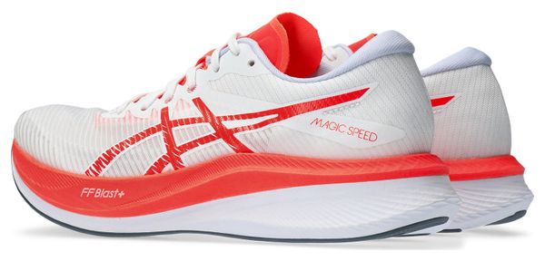 Chaussures Running Asics Magic Speed 3 Blanc/Rouge Femme