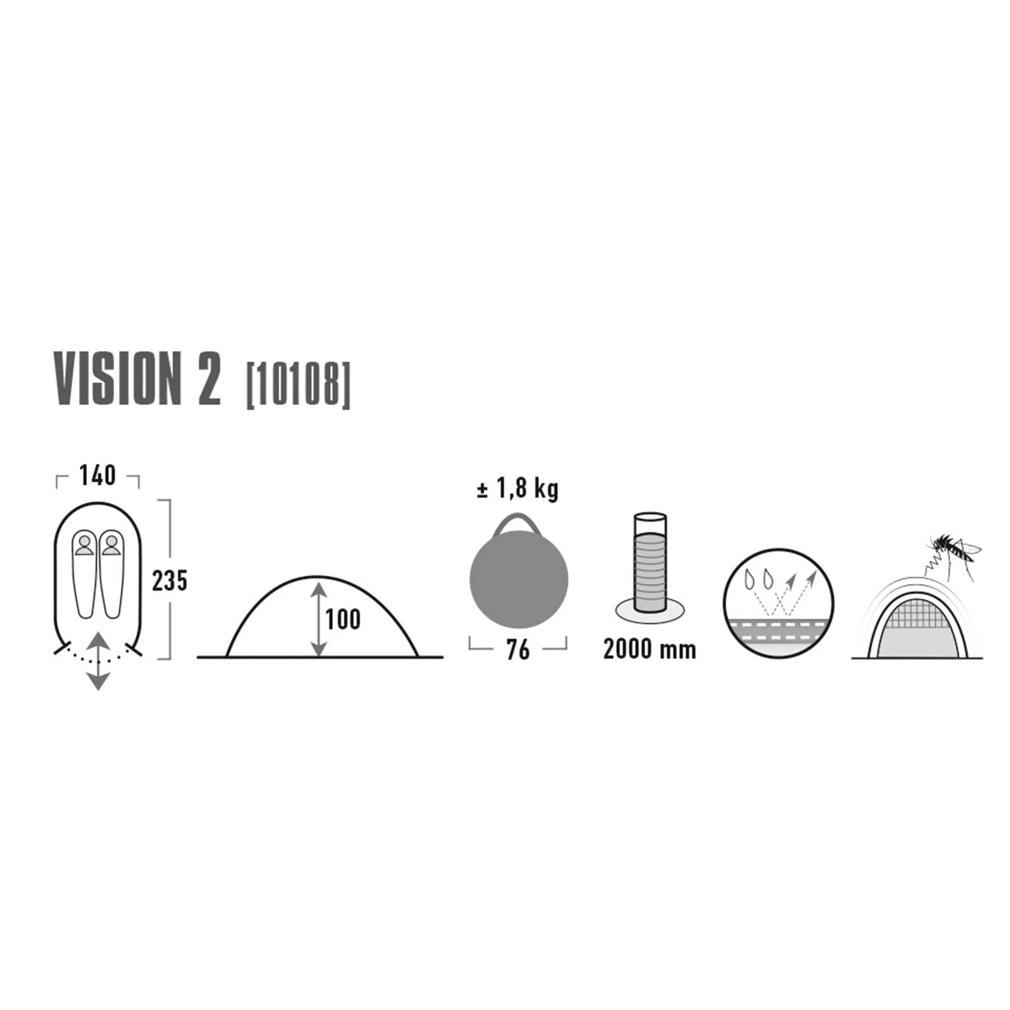 High Peak -  Popup Zelt Vision 2