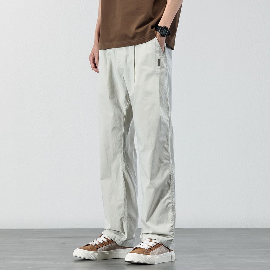 Nataro - Halfhoge effen rechte broek