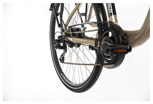 Vélo de Ville Électrique Mixte Bicyklet Claude Shimano Tourney 7V 500 Wh 700 mm Beige Marron - Produit Reconditionné