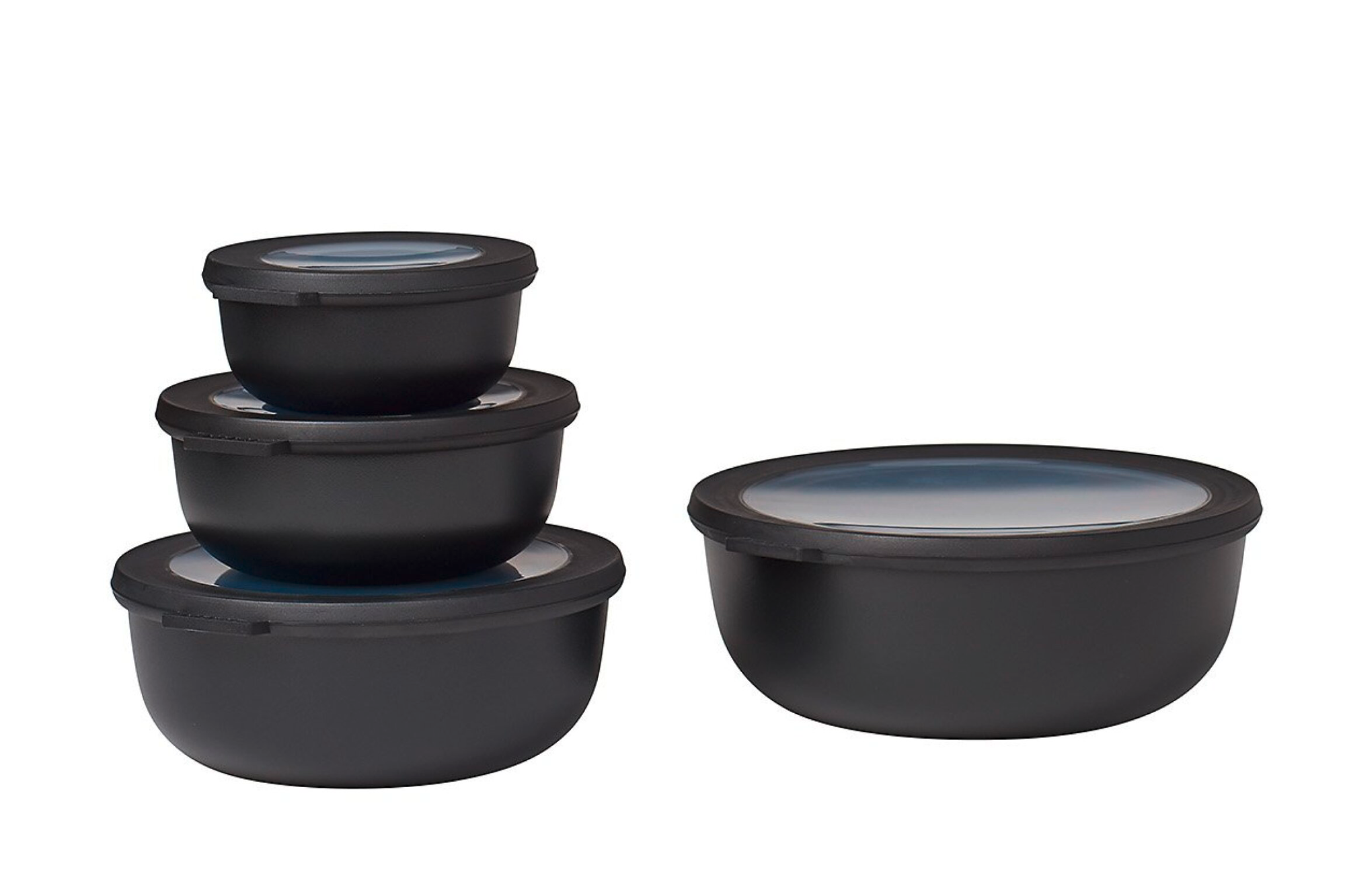 Mepal Cirqula Multischüsselset rund 4 teilig 350 / 750 / 1250 / 2250 ml nordic black