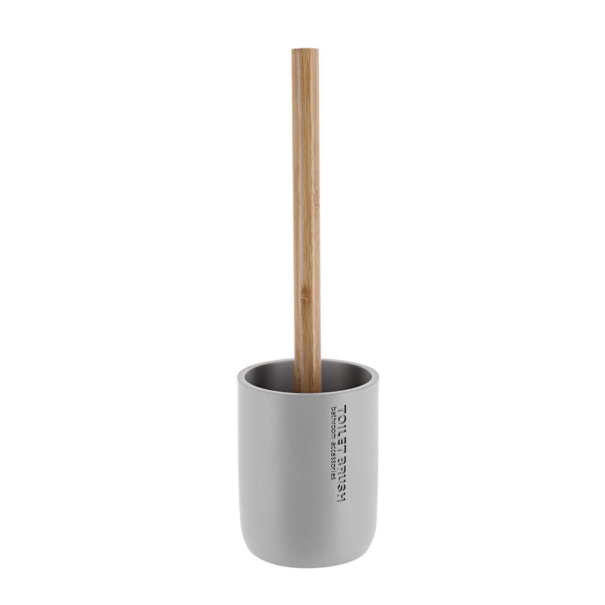 BROSSE WC POLYRESINE GRIS CLAIR BAMBOU