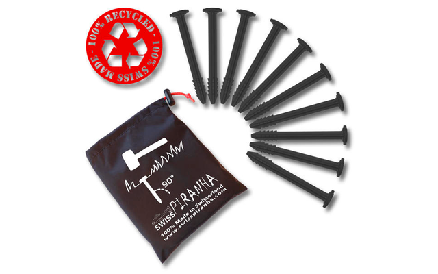 SwissPiranha BF90 Zelthering schwarz 9,7 cm