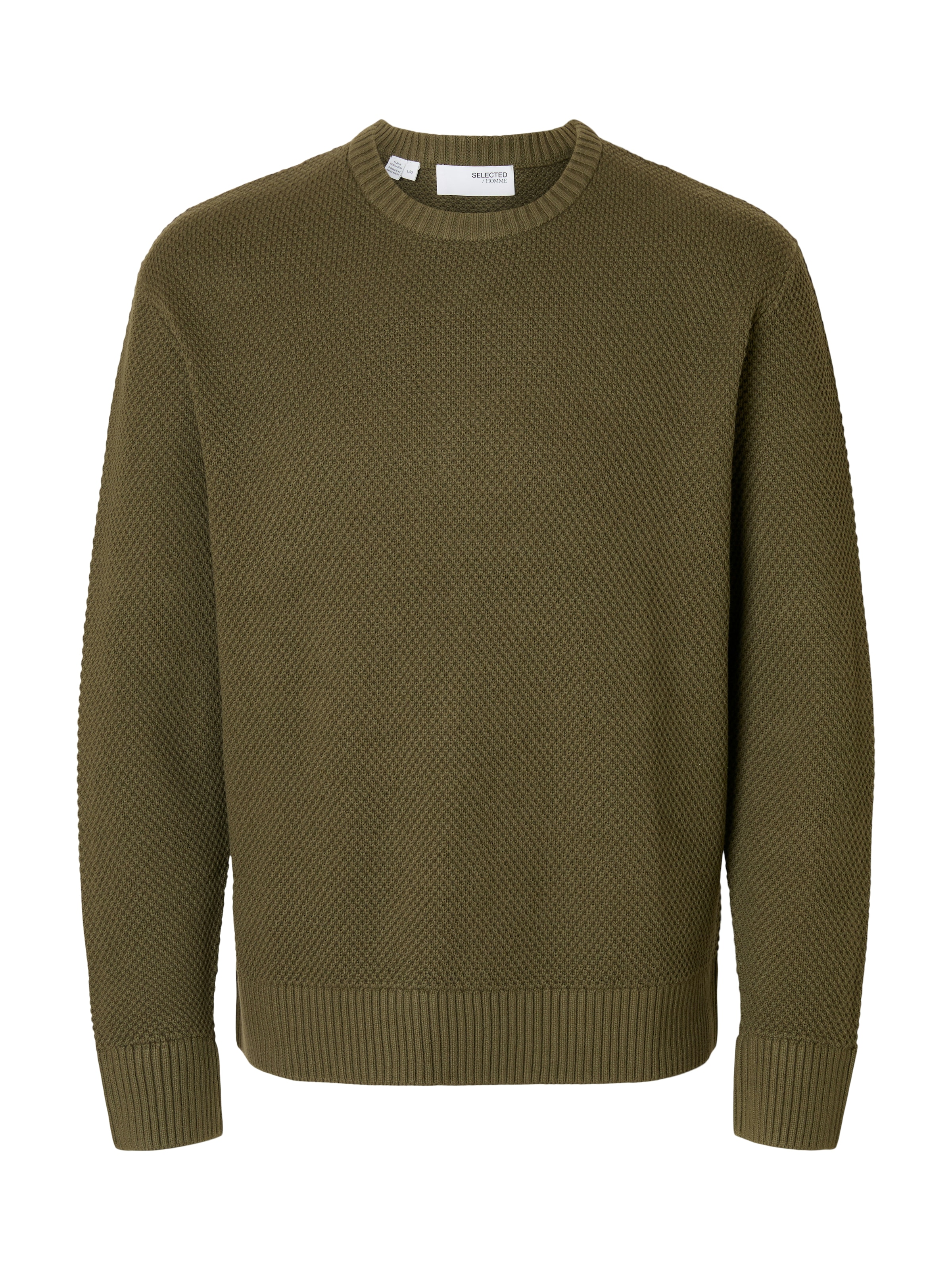 SELECTED HOMME Rundhalspullover »SLHHENNY LS KNIT RELAXED CREW NECK D«