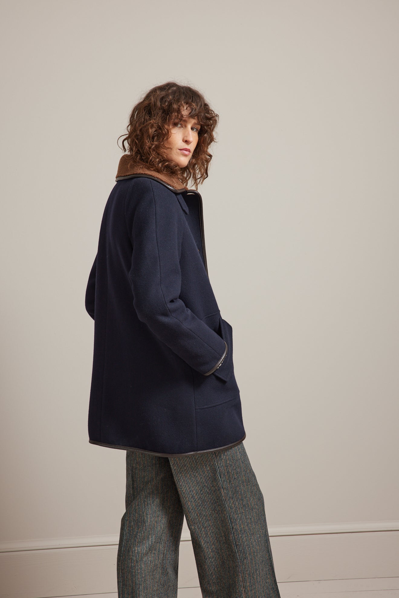 Manteau gansé intérieur sherpa femme