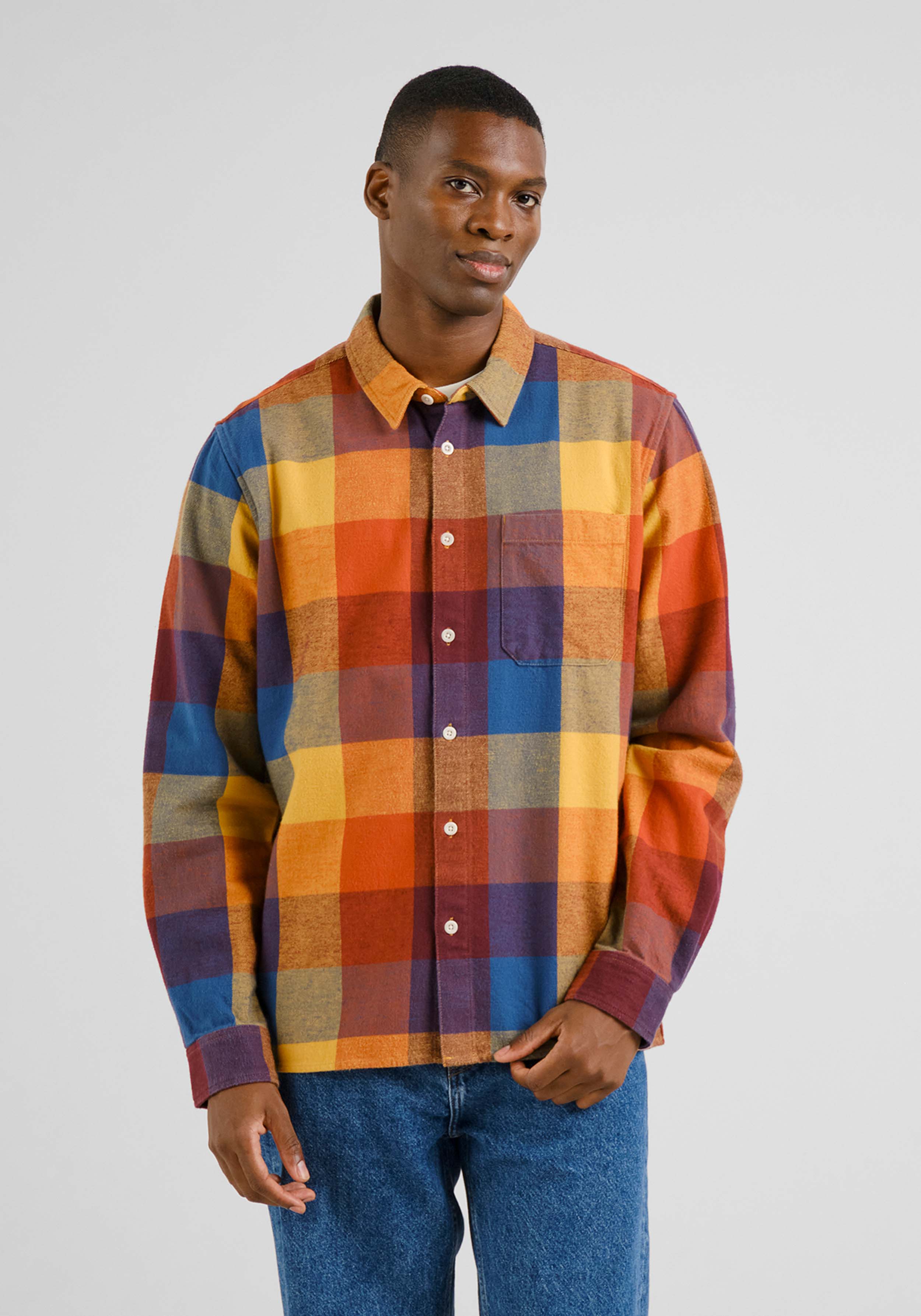 Dedicated Hemd Rute Flannel Check Multicolor