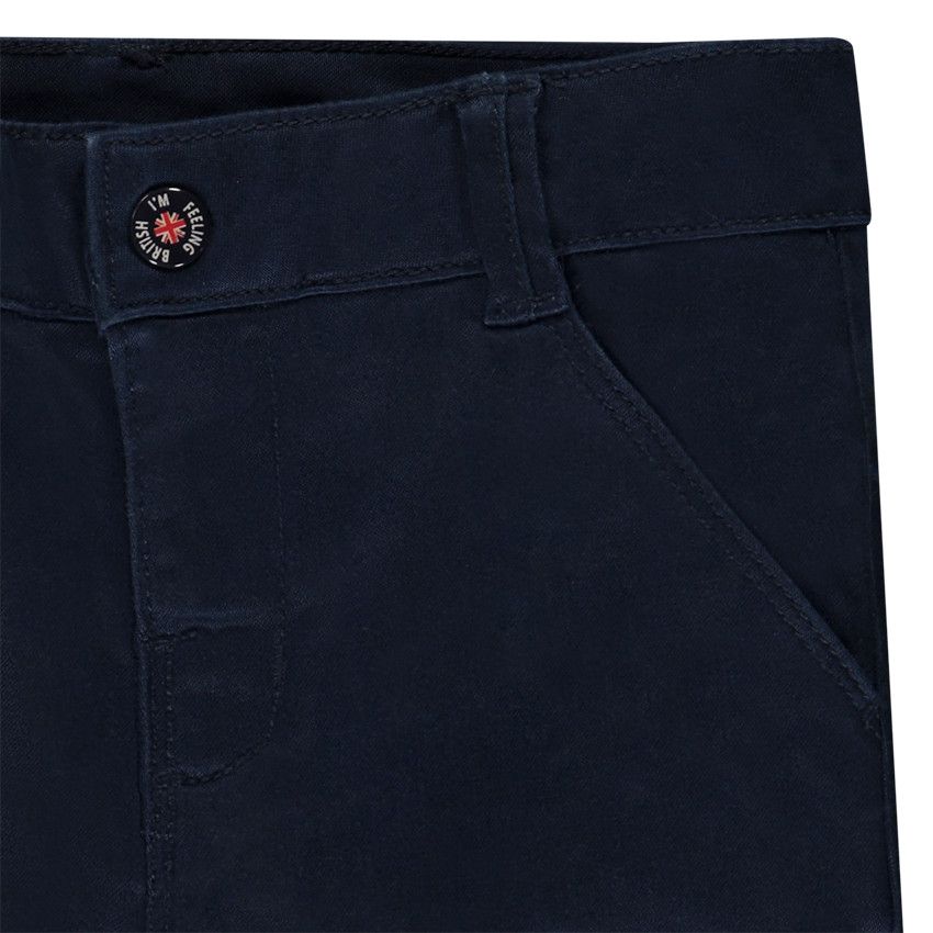 Pantalon chino avec bouton fantaisie pour bébé garçon - Bleu marine