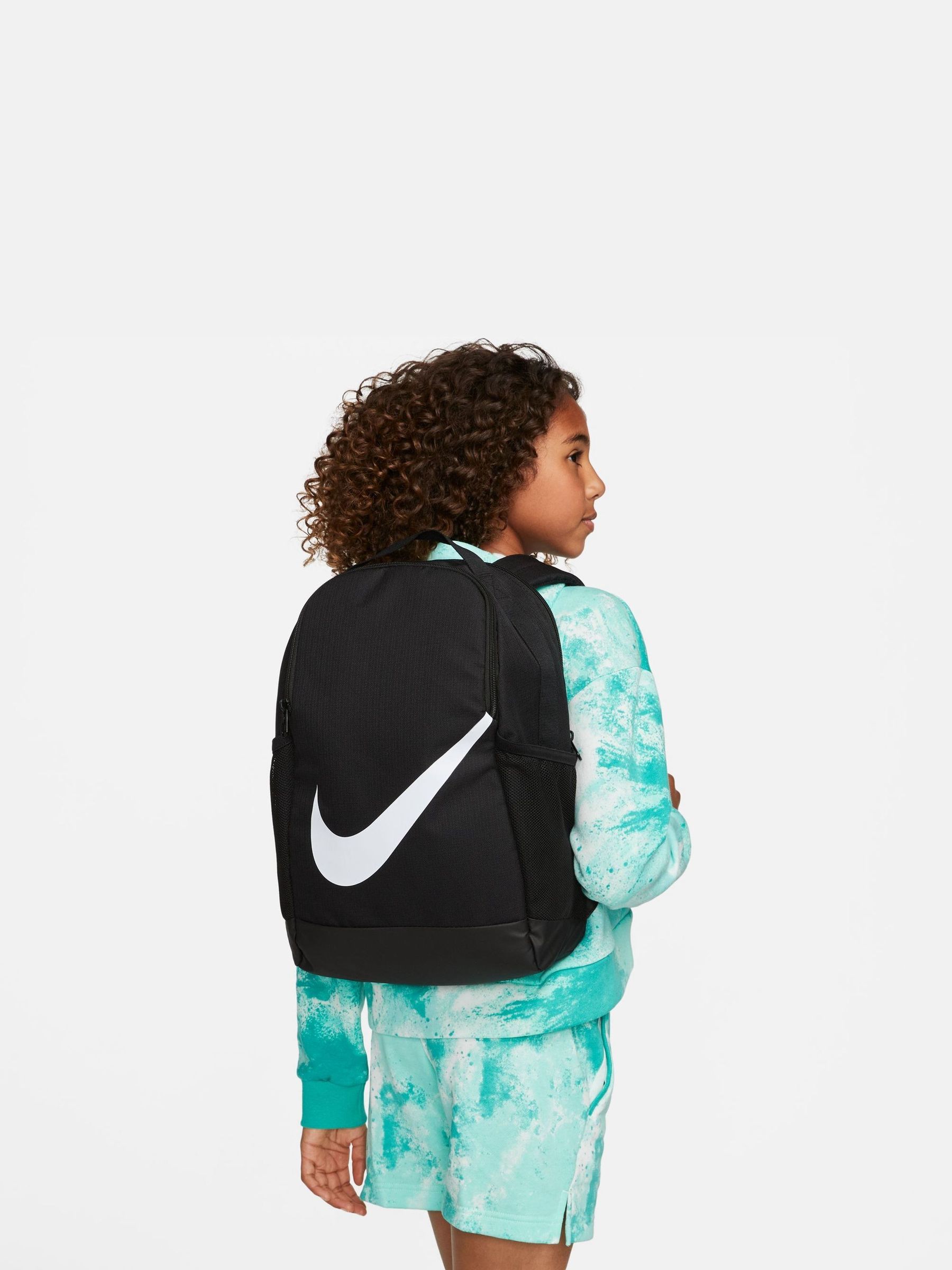 Zwart/wit - Nike Brasilia rugzak met all-over print