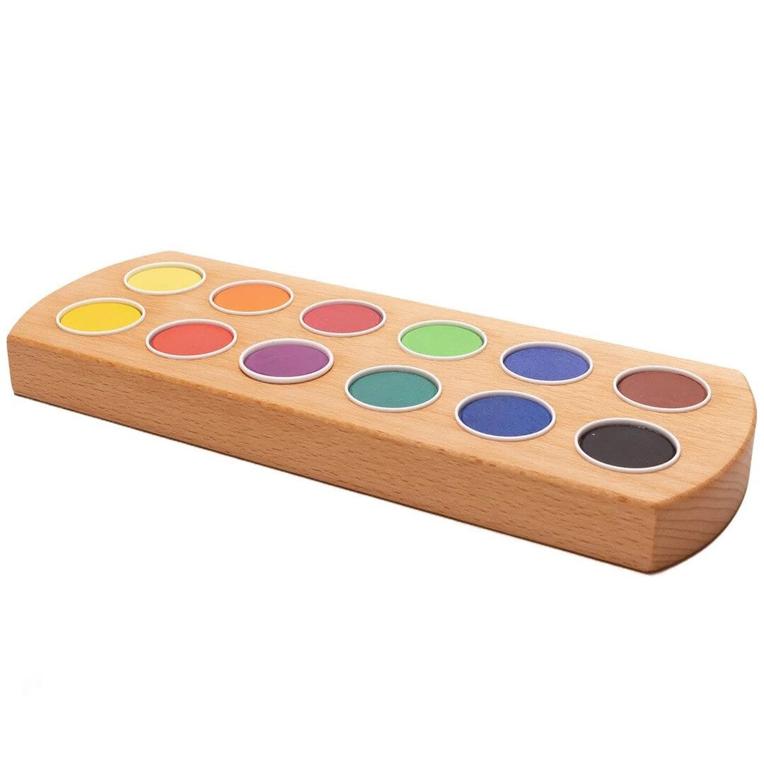 Grennn waterverfhouder met 12 kleuren waterverf