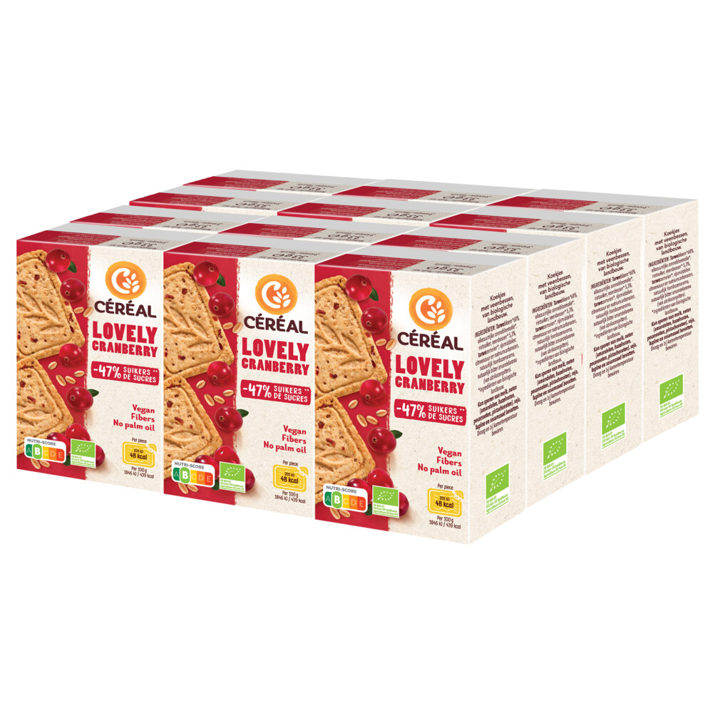 12x Céréal Healthier Bio Koekjes Cranberry33 gr