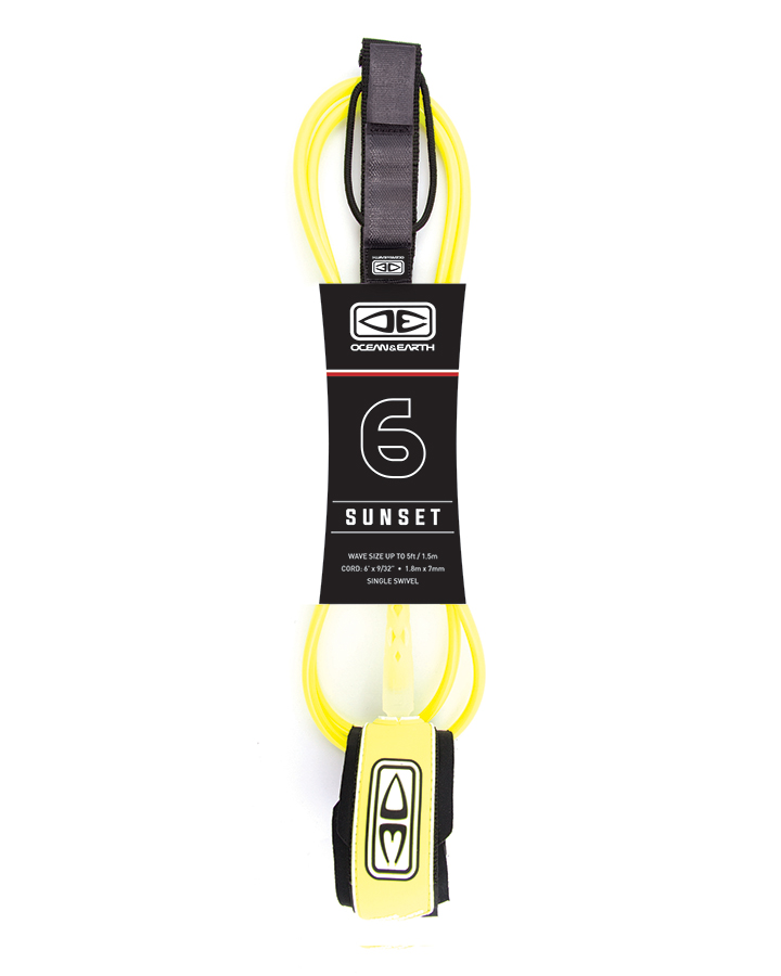 Ocean and earth Sunset leash 6'0 Yellow