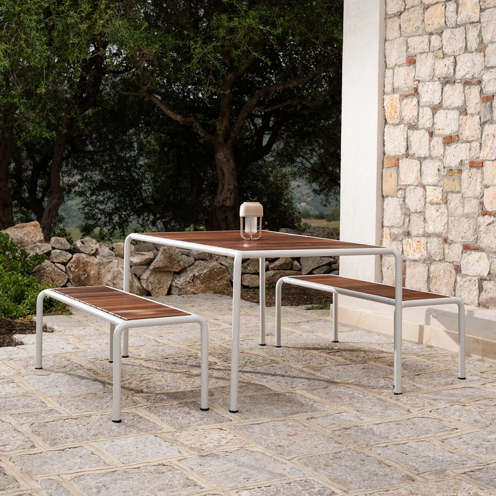 HOUE - AVANTI Gartenbank, medium, Esche / olive green