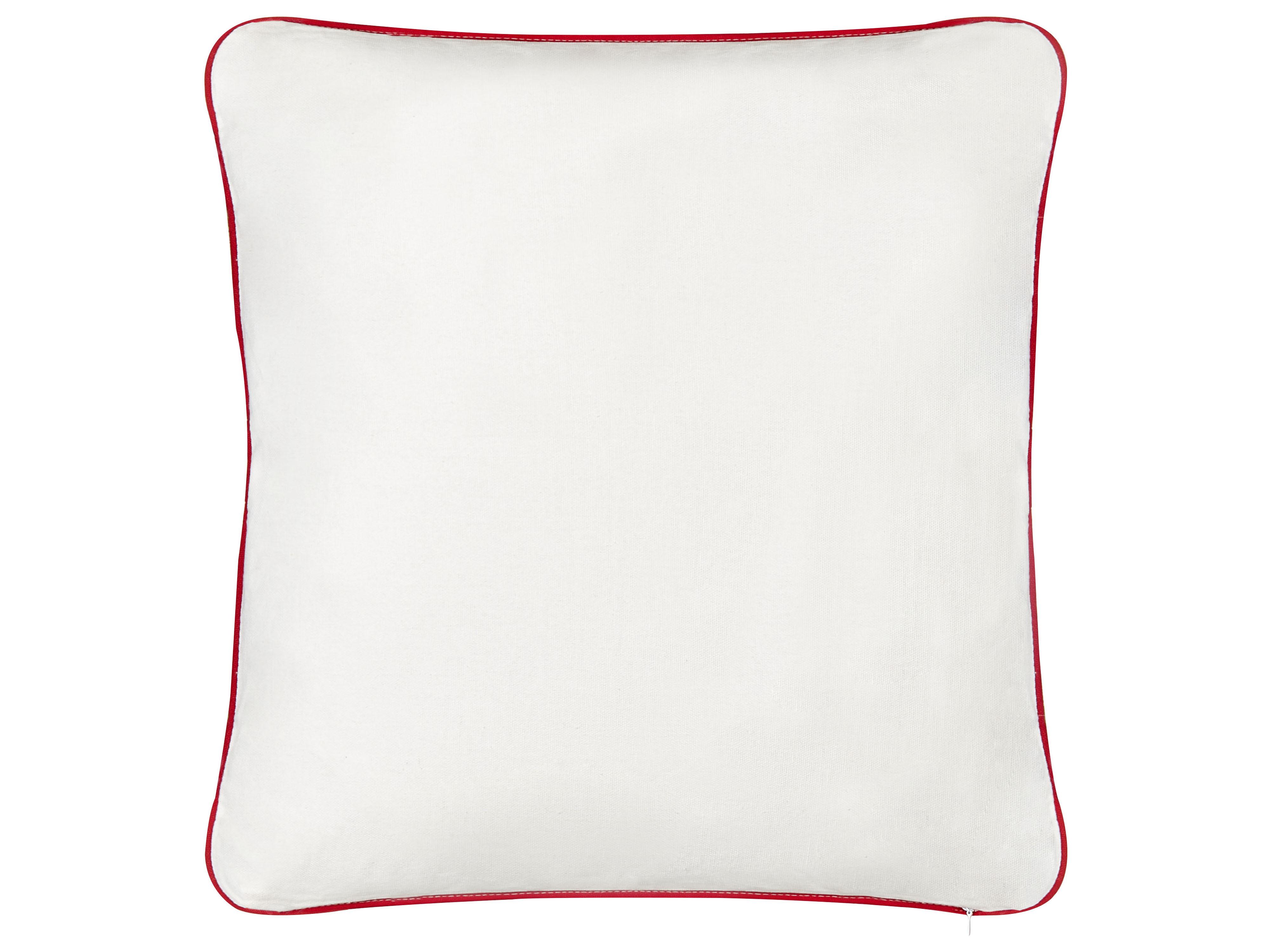 Set van 2 sierkussens PERIWINKLE Katoen 45 x 45 cm Wit hartenpatroon