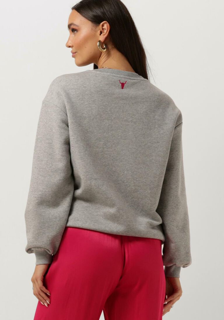 ALIX THE LABEL grijze alix the label sweater ladies knitted label sweater