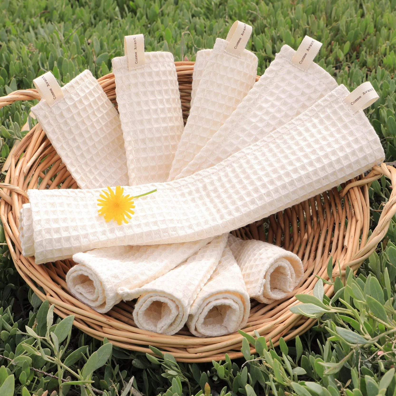 Lot de 5 essuie-tout lavables en coton - Version 1