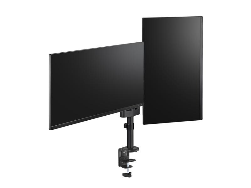 NEOMOUNTS Tischhalterung DS60-425BL2 bis 8 kg – Schwarz Full-Motion-Tischhalterung für zwei 17-27
