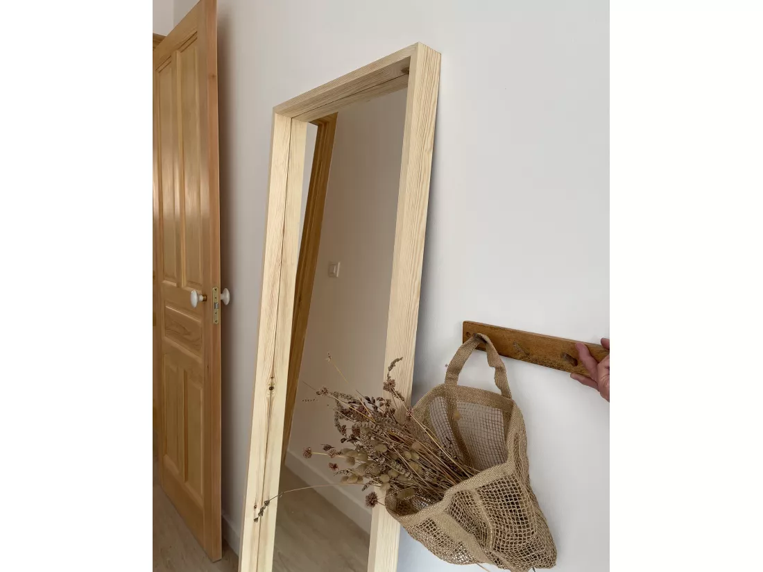 Miroir en bois couleur naturel 80x180cm