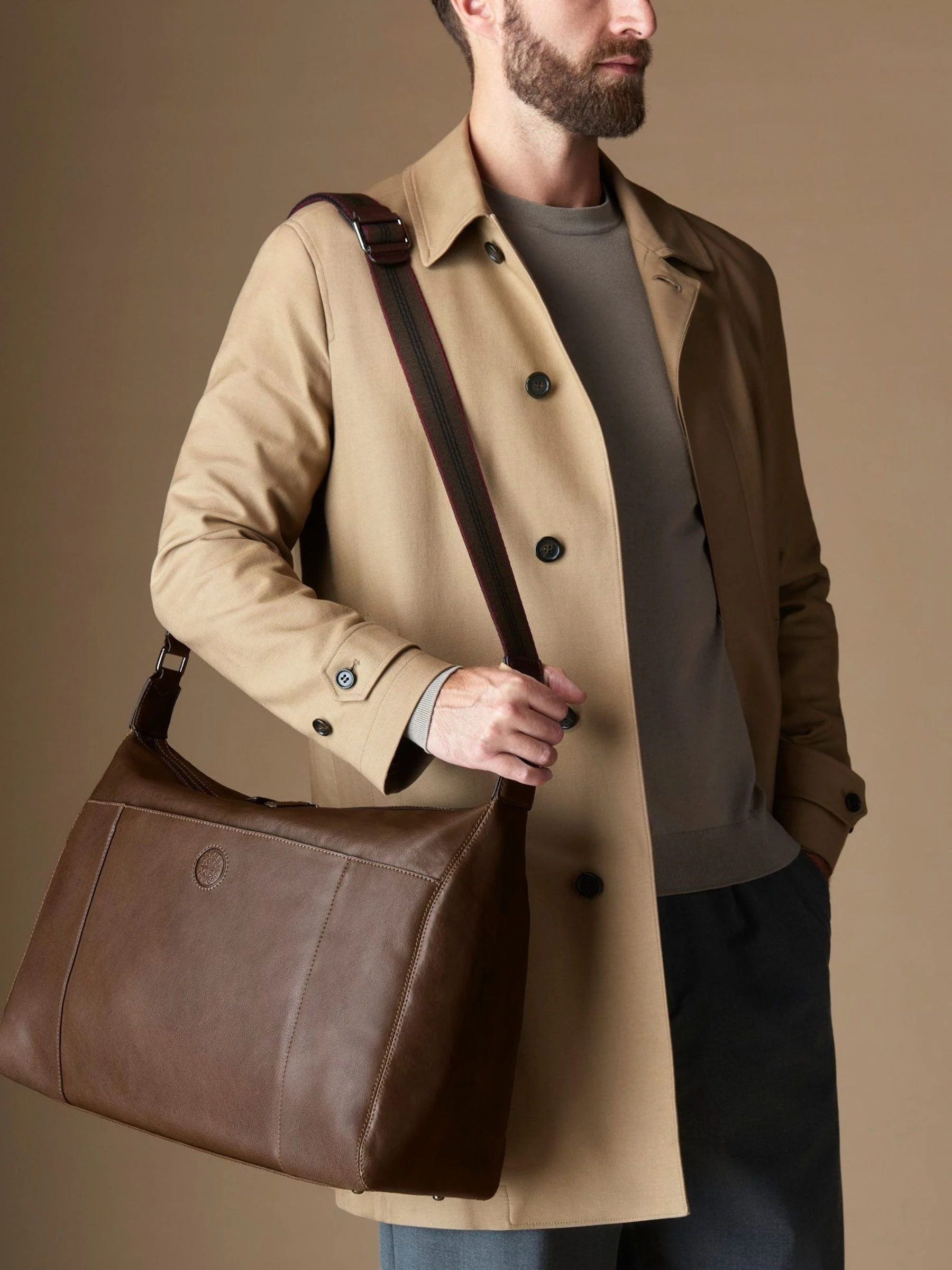 Osprey London - The Compass Stowaway bruine leren tas