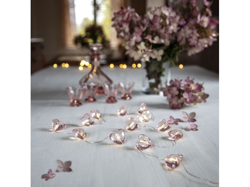 Star Trading Lichterkette Valentine Rosa Lichterkette