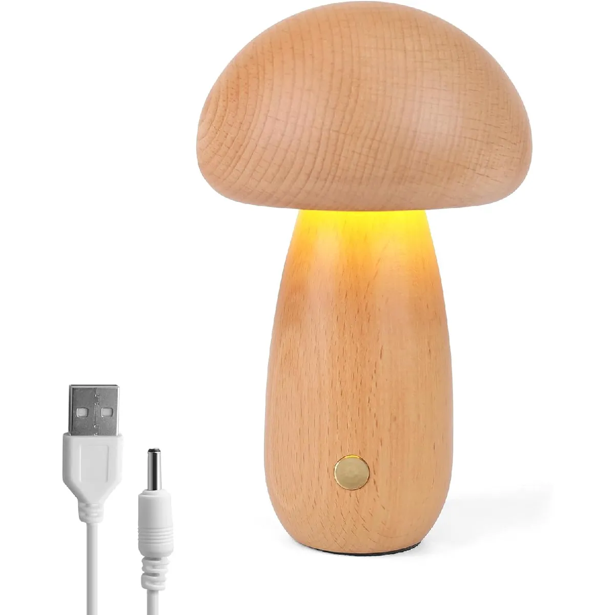 Lampe de Chevet Bois - Rechargeable