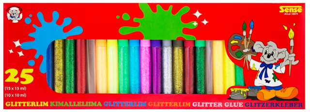 Glitterlim Färgmix 25-p, Sense