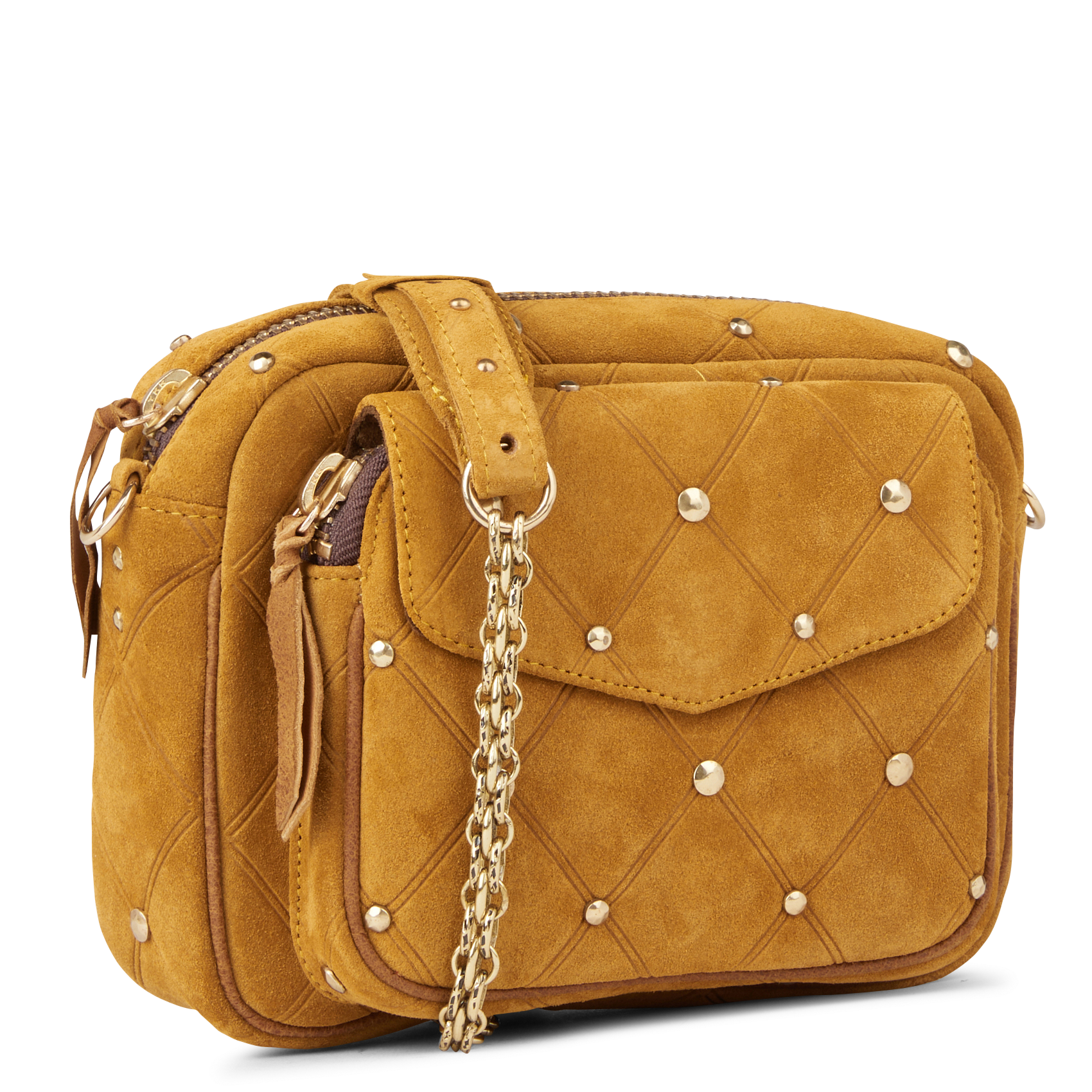 CHARLY - Sac bandoulière en suede | Beige