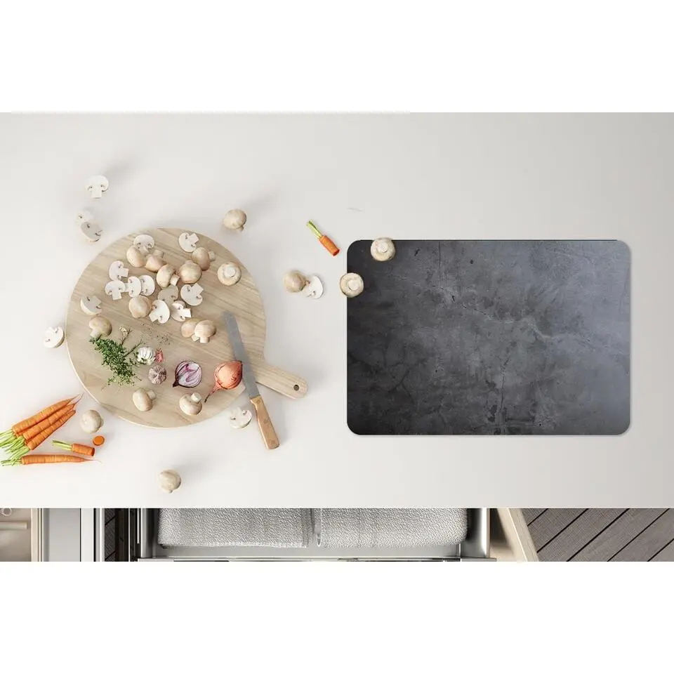 MuchoWow Placemat (6stuks) 45x30cm Industrieel Beton Grijs