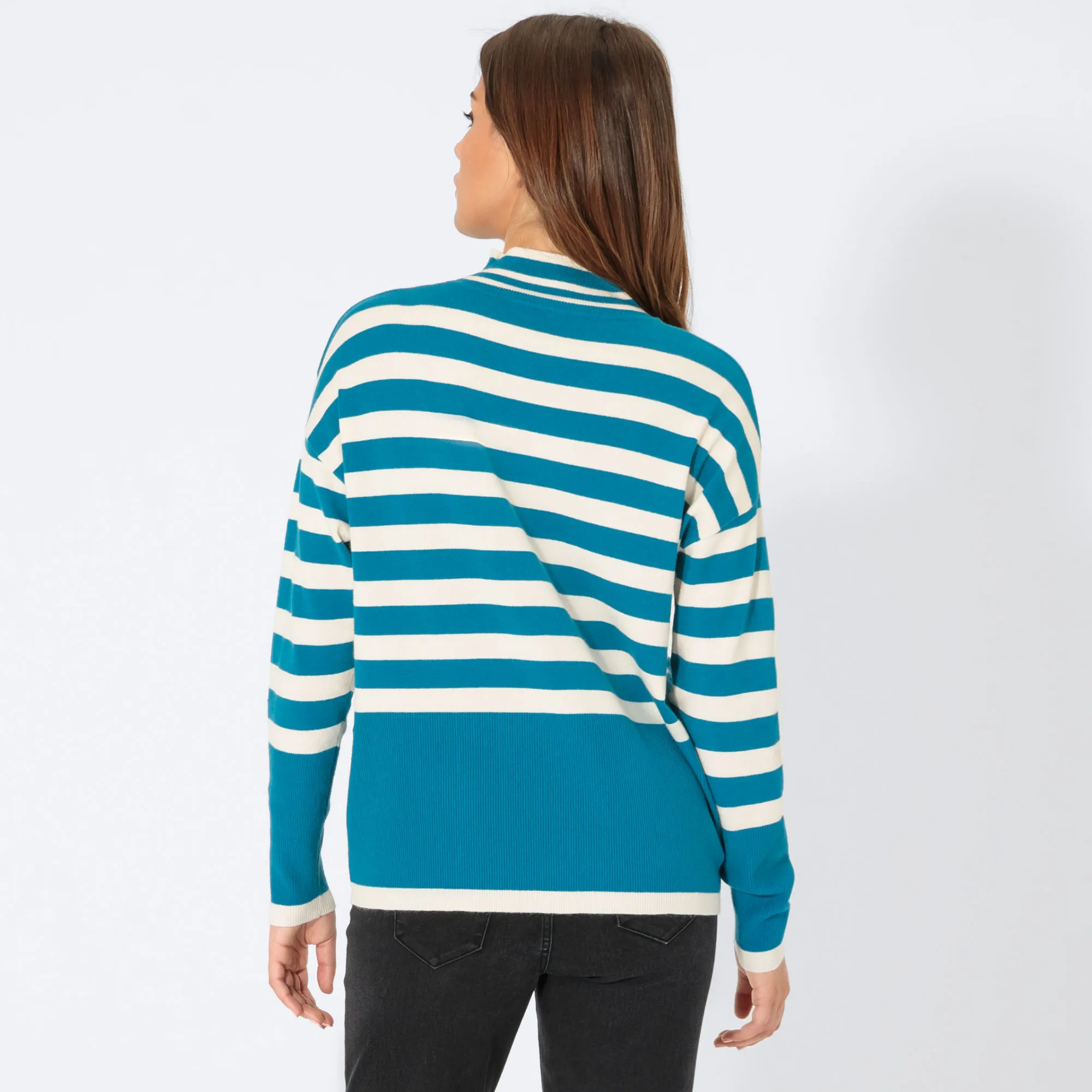 Damen-Pullover mit Streifenmuster