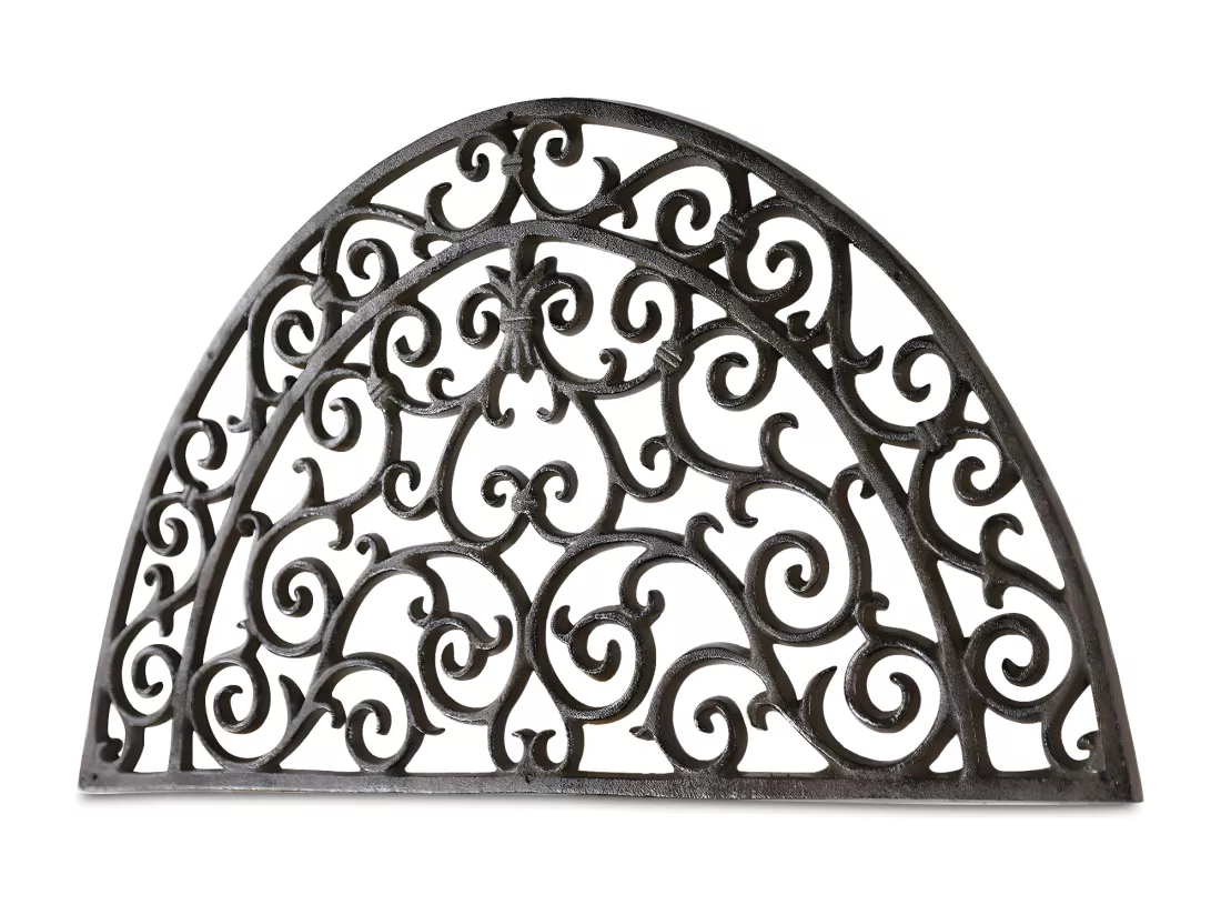 Paillasson demi-lune fonte Fonte Marron - Décoration d'Autrefois