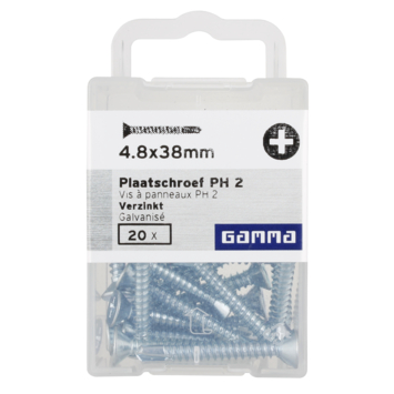 Plaatschroef Zelfborend cilinderkop verzinkt 4,8X38 mm 20 stuks