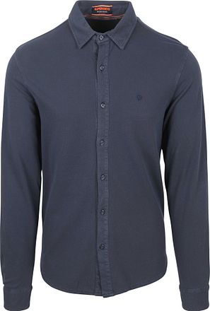 Superdry Overhemd Vintage Destroy Pique Sailing Navy M4011000A-E8Z kopen