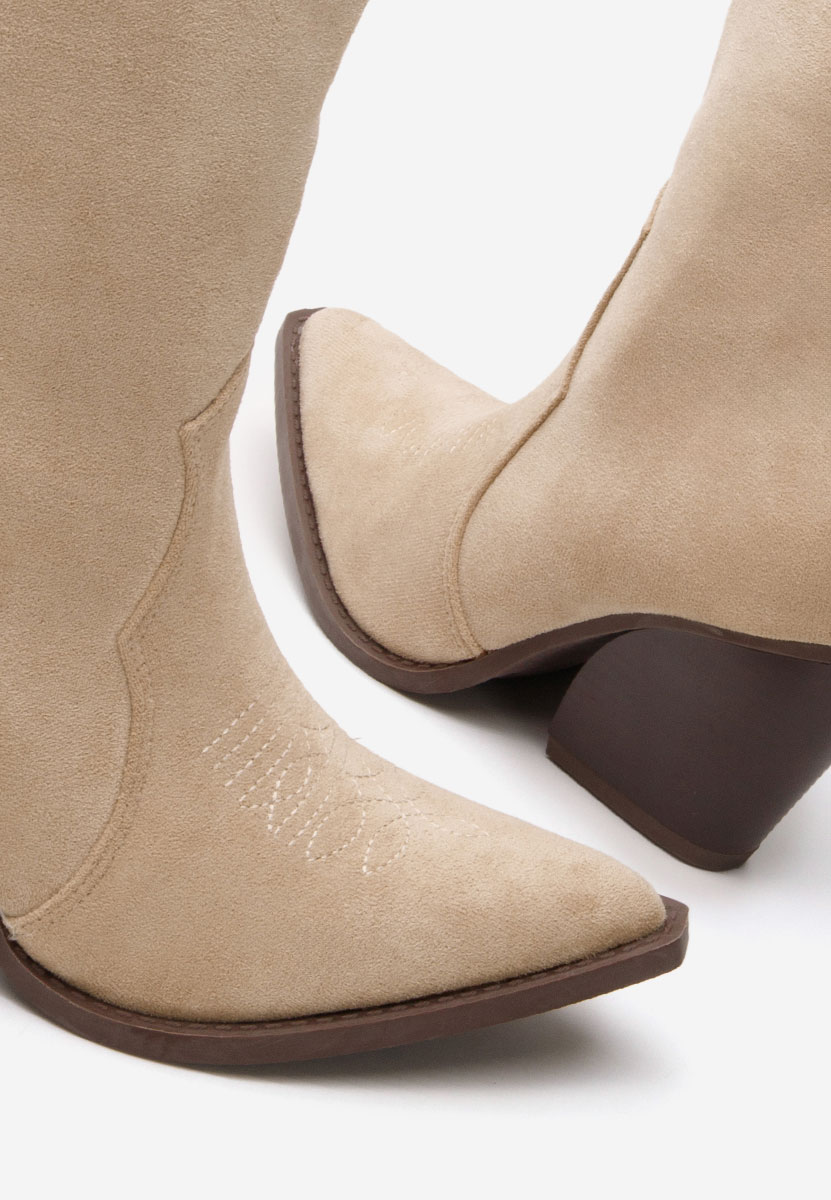 Santiag femme beige Sarisa