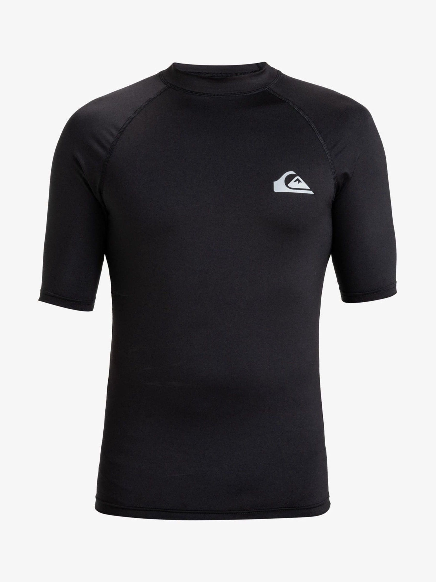 Zwart - Quiksilver UPF50 uv-werend hemdje met korte mouwen