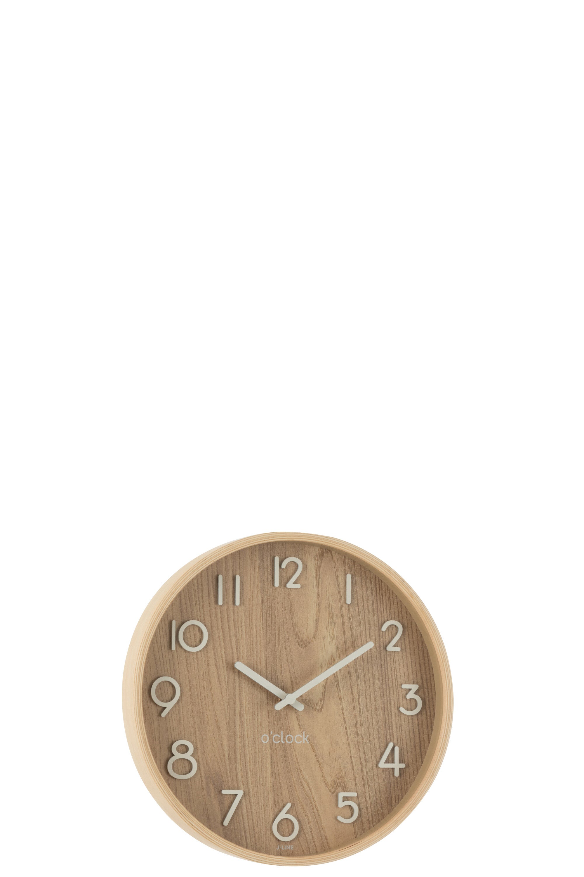J-Line klok - multiplex|hout - licht naturel -  small - Ã 30