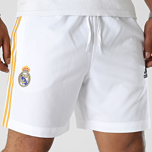 Short Jogging A Bandes Real Madrid HY0614 Blanc