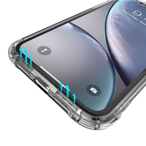 iPhone Xr Gummi Case Hülle Air Cushion Fallschutz - Transparent