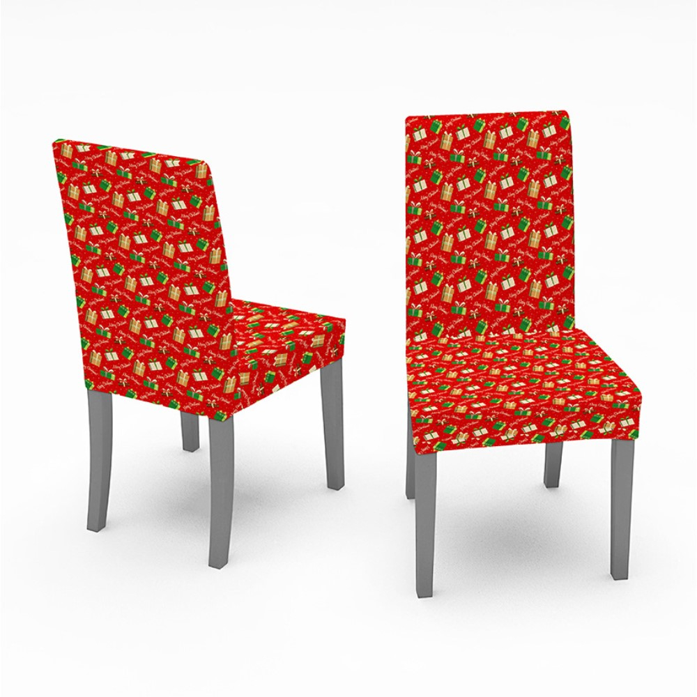 (5-tlg. Set) Weihnachts Stuhlüberzug Stuhlhussen   Tischdecke Christmas Deko - Style 6