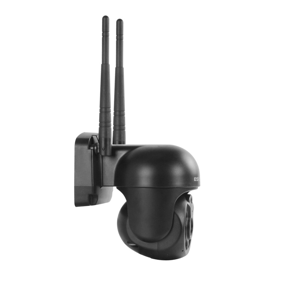WiFi IP Kamera 3MP 1296p mit Infrarot Nachtsicht / Micro SD und Wandhalterung für iOS/Android (IP66) - Schwarz