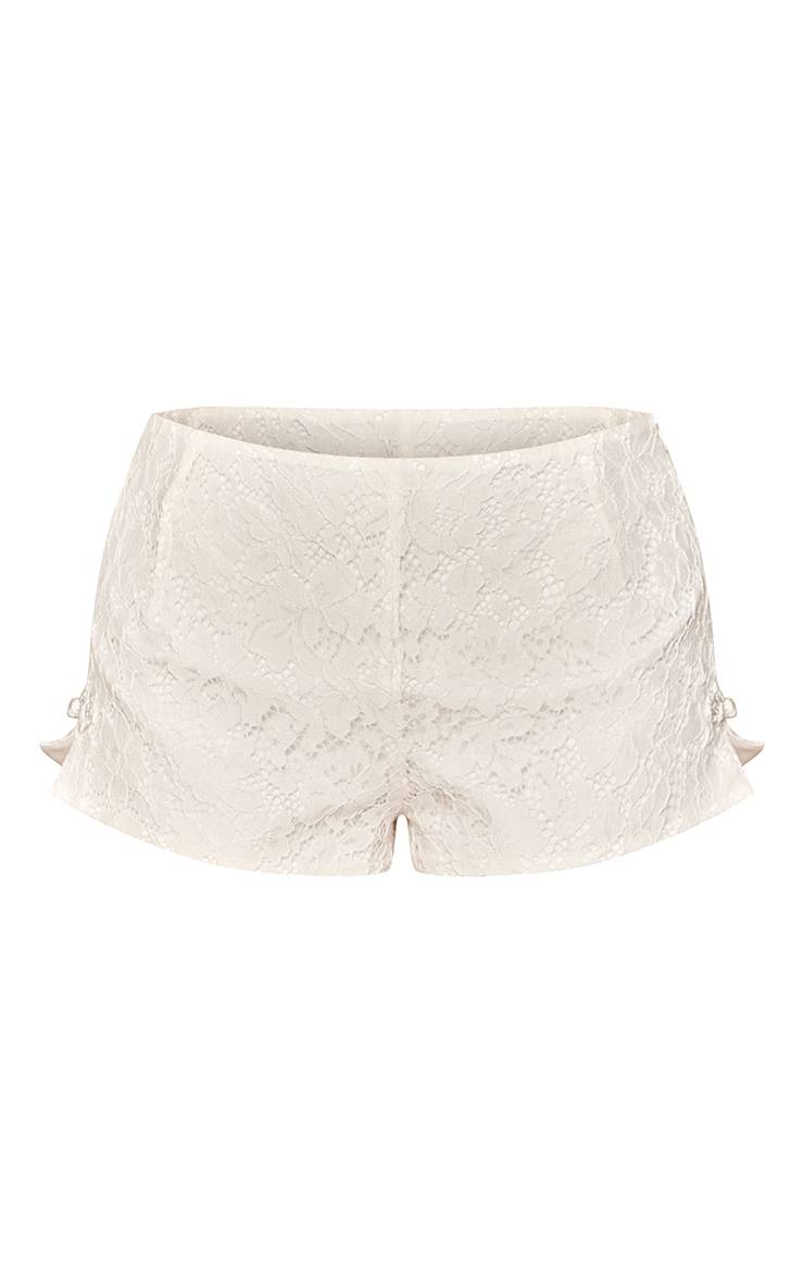 Blanc Short Tailleur En Dentelle Structurée