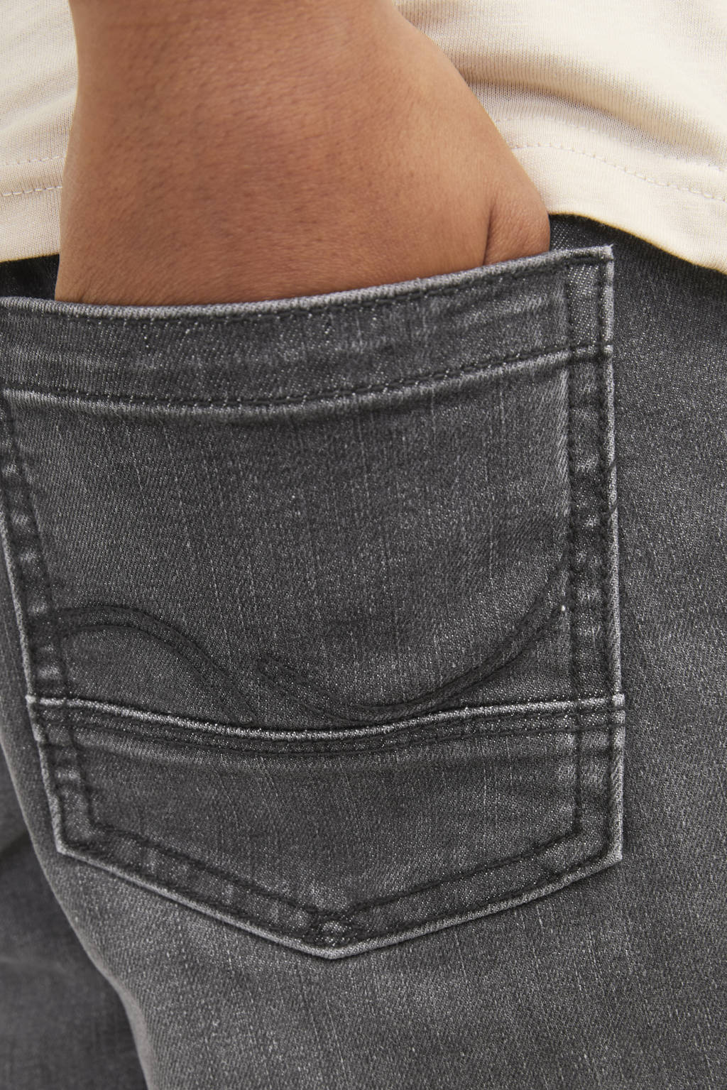 JACK & JONES regular fit jeans JJICLARK JJLEON grey denim
