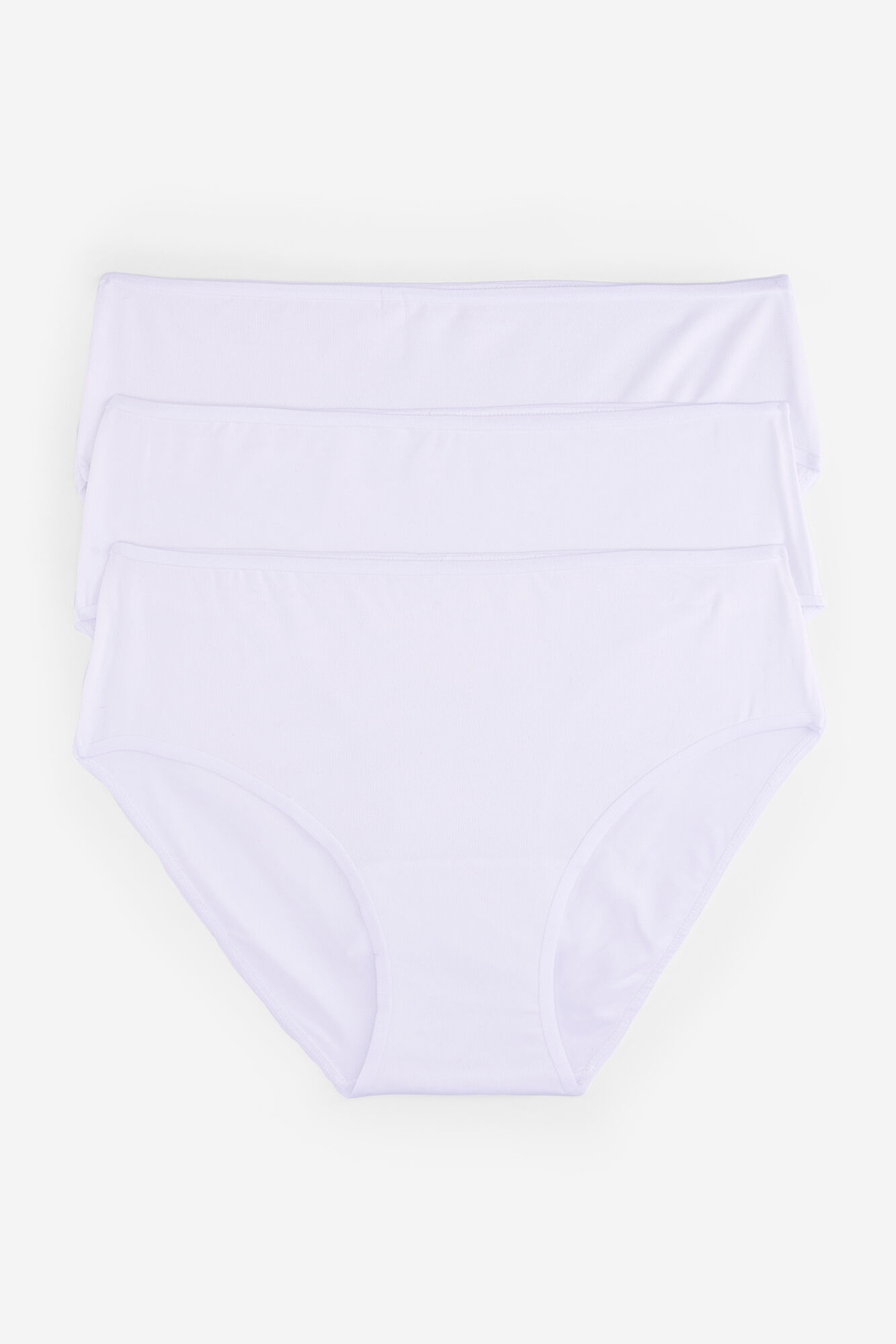 Conjunto de 3 calcinhas tipo culote em microfibra - brancas