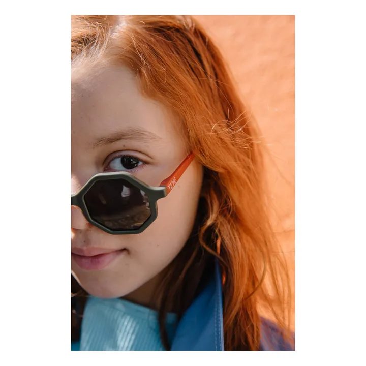 YEYE Lunettes de Soleil Tricolore | Vert kaki