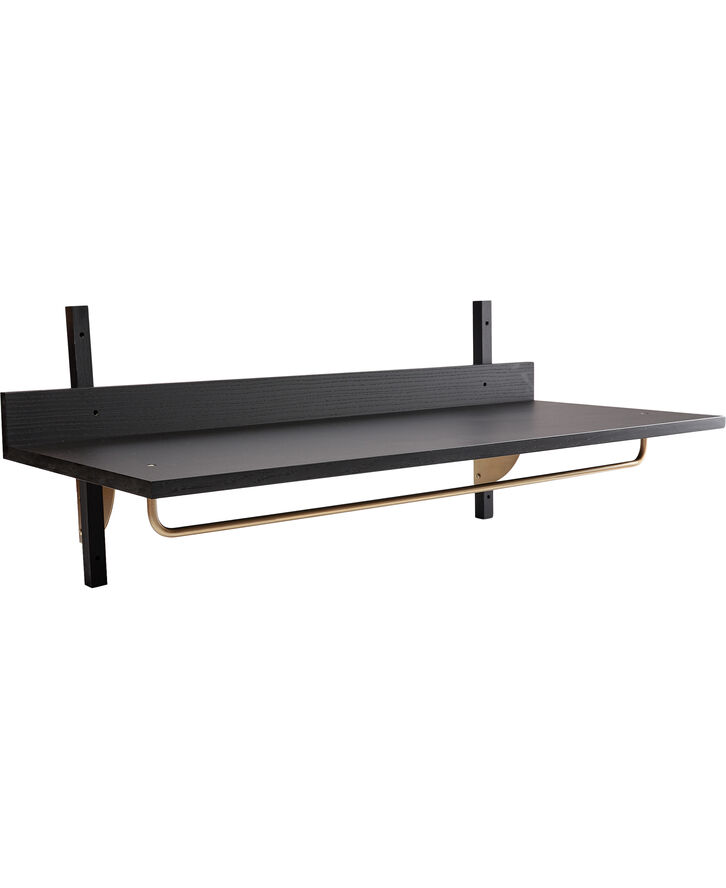 ferm LIVING Sector Rack Shelf - Black Ash/Brass Black ash/brass