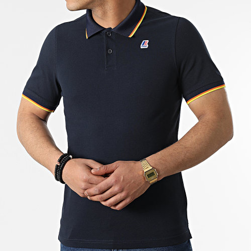 Polo A Manches Courtes Vincent Total Contrast K111NXW Bleu Marine