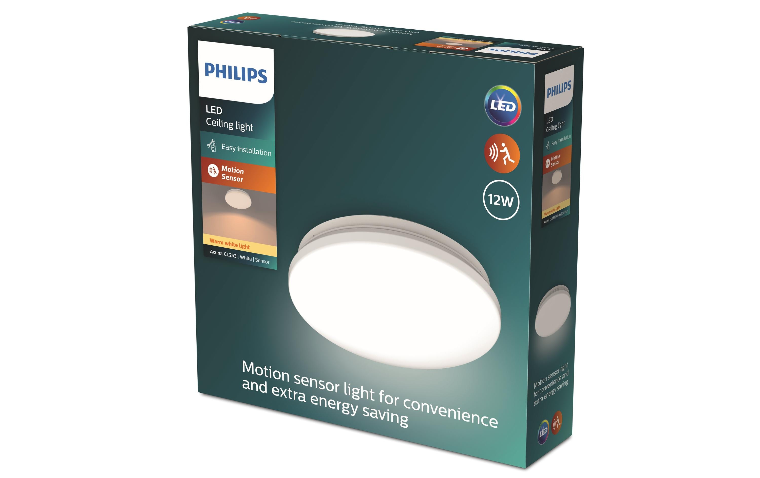 Deckenleuchte Acuna mit Sensor 2700K, 1350 Lumen, WeissDeckenleuchte mit integriertem Bewegungssensor